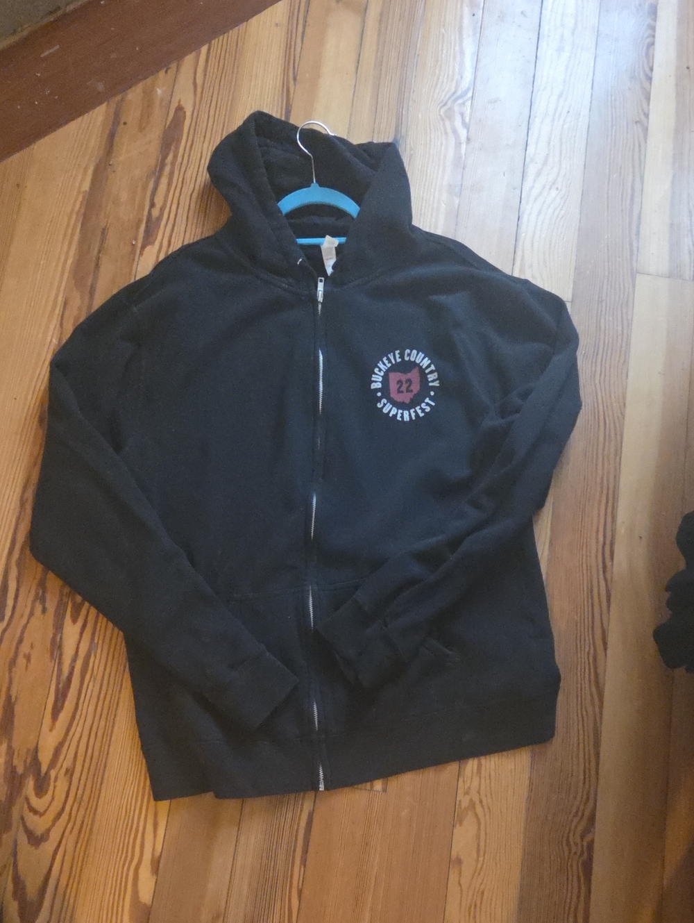 Official Zach Bryan Black Zip-Up Hoodie with Small Chest Logo